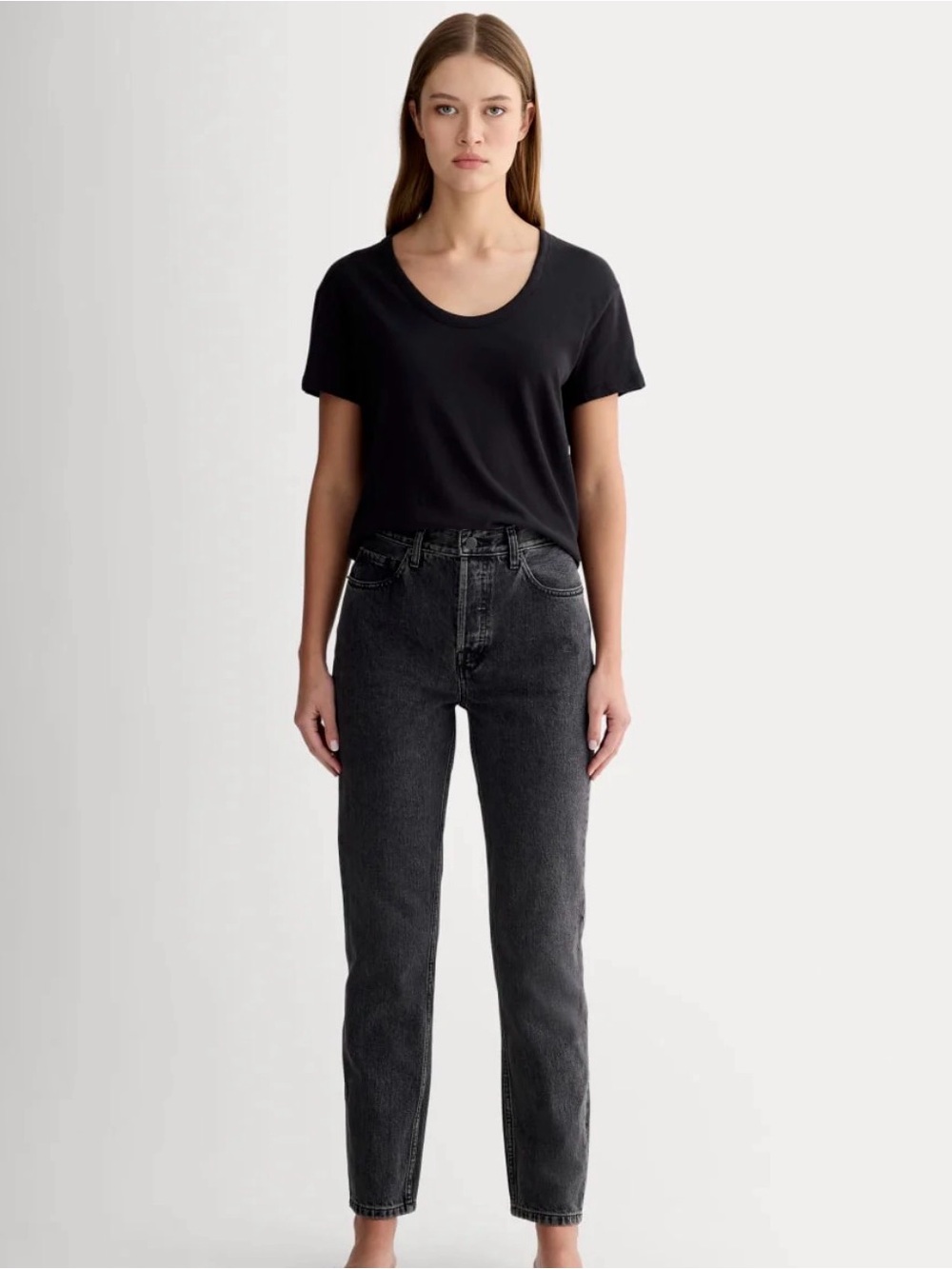 everlane 90s cheeky black jeans 27